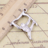10pcs Charms Hanging Monkey 39x32mm Tibetan Silver Color Pendants Antique Jewelry Making DIY Handmade Craft