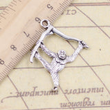 10pcs Charms Hanging Monkey 39x32mm Tibetan Silver Color Pendants Antique Jewelry Making DIY Handmade Craft