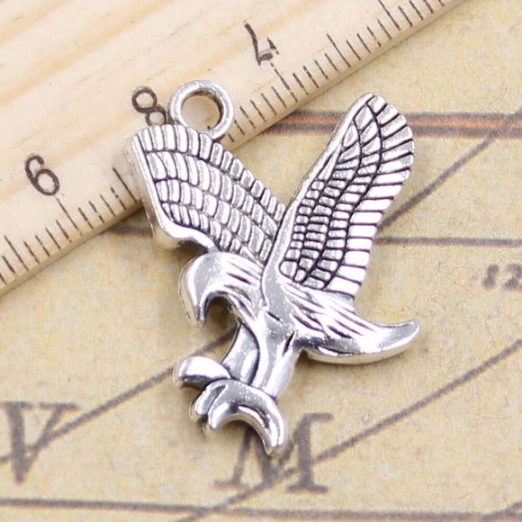 10pcs Charms Hawk Eagle Hunting 29x24mm Tibetan Silver Color Pendants Antique Jewelry Making DIY Handmade Craft Pendant