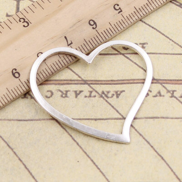 10pcs Charms Heart 39x35mm Tibetan Silver Color Pendants Antique Jewelry Making DIY Handmade Craft
