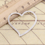 10pcs Charms Heart 39x35mm Tibetan Silver Color Pendants Antique Jewelry Making DIY Handmade Craft