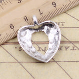 10pcs Charms Heart Angel Wings 29x24mm Tibetan Bronze Silver Color Pendants Antique Jewelry Making DIY Handmade Craft