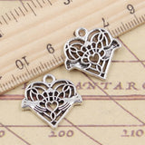10pcs Charms Heart Hand 20x20mm Tibetan Silver Color Pendants Antique Jewelry Making DIY Handmade Craft