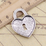10pcs Charms Heart Lock 32x22mm Tibetan Silver Color Pendants Antique Jewelry Making DIY Handmade Craft EF3870