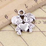 10pcs Charms Heart Lover Sweetheart 22x21mm Tibetan Silver Color Pendants Antique Jewelry Making DIY Handmade Craft Pendant