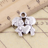 10pcs Charms Heart Lover Sweetheart 22x21mm Tibetan Silver Color Pendants Antique Jewelry Making DIY Handmade Craft Pendant