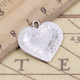 10pcs Charms Heart World Tree 23x23mm Tibetan Silver Color Pendants Antique Jewelry Making DIY Handmade Craft