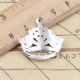 10pcs Charms Hollow Crown 26x26mm Tibetan Silver Color Pendants Antique Jewelry Making DIY Handmade Craft
