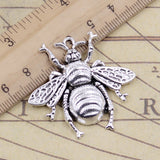 10pcs Charms Hornet Honey Bee 40x38mm Tibetan Bronze Silver Color Pendants Antique Jewelry Making DIY Handmade Craft