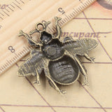 10pcs Charms Hornet Honey Bee 40x38mm Tibetan Bronze Silver Color Pendants Antique Jewelry Making DIY Handmade Craft