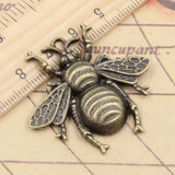 10pcs Charms Hornet Honey Bee 40x38mm Tibetan Bronze Silver Color Pendants Antique Jewelry Making DIY Handmade Craft