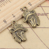 10pcs Charms Horse In Cowboy Hat 23x16mm Tibetan Bronze Silver Color Pendants Antique Jewelry Making DIY Handmade Craft