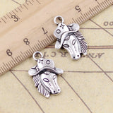 10pcs Charms Horse In Cowboy Hat 23x16mm Tibetan Bronze Silver Color Pendants Antique Jewelry Making DIY Handmade Craft