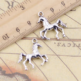 10pcs Charms Horse Steed 24x21mm Tibetan Bronze Silver Color Pendants Antique Jewelry Making DIY Handmade Craft