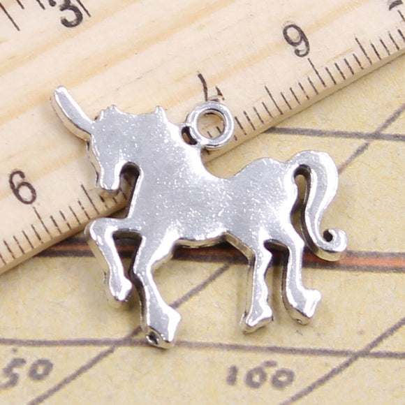 10pcs Charms Horse Unicorn 30x26mm Tibetan Silver Color Pendants Antique Jewelry Making DIY Handmade Craft
