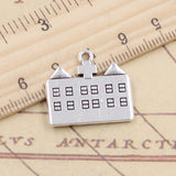 10pcs Charms Hospital Building 21x23mm Tibetan Silver Color Pendants Antique Jewelry Making DIY Handmade Craft