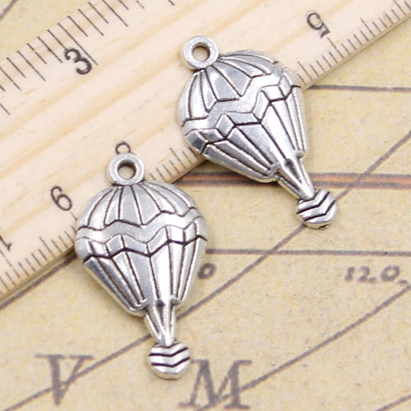 10pcs Charms Hot Air Balloon 29x17mm Tibetan Bronze Silver Color Pendants Antique Jewelry Making DIY Handmade Craft Pendant