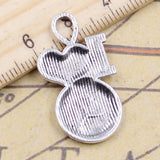 10pcs Charms I love volleyball 32x17mm Tibetan Silver Color Pendants Antique Jewelry Making DIY Handmade Craft