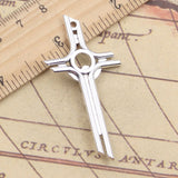 10pcs Charms INRI Cross Jesus 55x28mm Tibetan Silver Color Pendants Antique Jewelry Making DIY Handmade Craft EF3667
