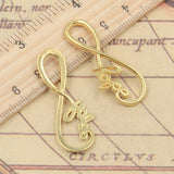 10pcs Charms Infinity Symbol Hope 39x15mm Tibetan Bronze Silver Color Pendants Antique Jewelry Making DIY Handmade Craft Pendant