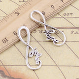 10pcs Charms Infinity Symbol Hope 39x15mm Tibetan Bronze Silver Color Pendants Antique Jewelry Making DIY Handmade Craft Pendant