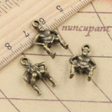 10pcs Charms Japanese Sumo Wrestler Fatty 20x13mm Antique Bronze Silver Color Pendants Making DIY Handmade Findings Jewelry