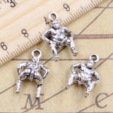 10pcs Charms Japanese Sumo Wrestler Fatty 20x13mm Antique Bronze Silver Color Pendants Making DIY Handmade Findings Jewelry