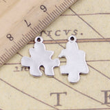 10pcs Charms Jigsaw Puzzle Best Friend 26x21mm Tibetan Silver Color Pendants Antique Jewelry Making DIY Handmade Craft EF4684