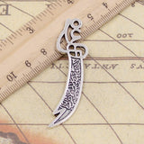 10pcs Charms Knife 58x15mm Tibetan Silver Color Pendants Antique Jewelry Making DIY Handmade Craft