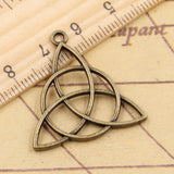 10pcs Charms Knot Amulet 30x28mm Tibetan Bronze Silver Color Pendants Antique Jewelry Making DIY Handmade Craft