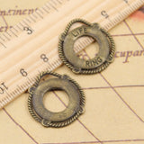10pcs Charms Life Ring Lifebuoy 23x22mm Tibetan Bronze Silver Color Pendants Antique Jewelry Making DIY Handmade Craft