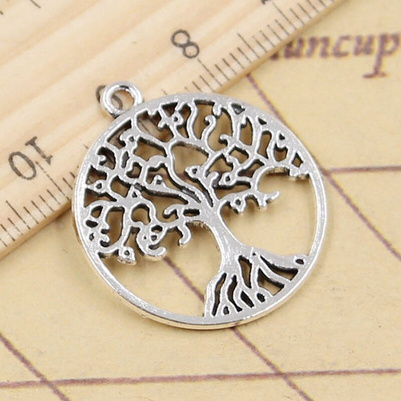 10pcs Charms Life Tree 29x26mm Tibetan Silver Color Pendants Antique Jewelry Making DIY Handmade Craft