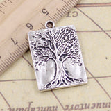 10pcs Charms Life Tree 32x22mm Tibetan Bronze Silver Color Pendants Antique Jewelry Making DIY Handmade Craft