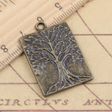 10pcs Charms Life Tree 32x22mm Tibetan Bronze Silver Color Pendants Antique Jewelry Making DIY Handmade Craft