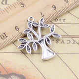 10pcs Charms Life Tree 33x31mm Tibetan Bronze Silver Color Pendants Antique Jewelry Making DIY Handmade Craft