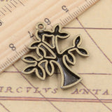 10pcs Charms Life Tree 33x31mm Tibetan Bronze Silver Color Pendants Antique Jewelry Making DIY Handmade Craft