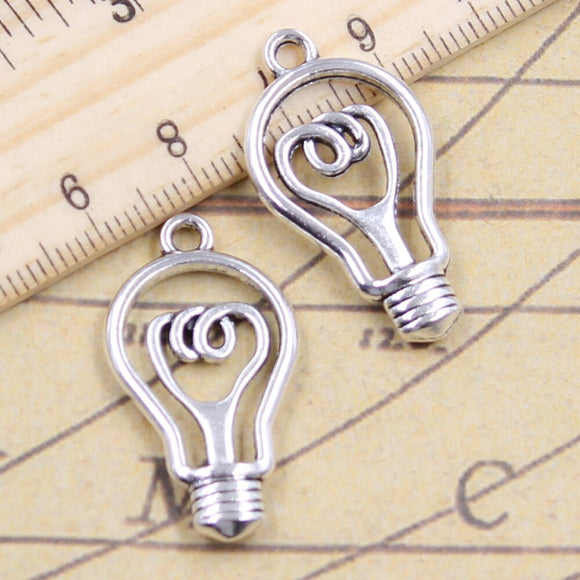 10pcs Charms Light Bulb 31x16mm Tibetan Silver Color Pendants Antique Jewelry Making DIY Handmade Craft