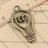 10pcs Charms Lightbulb Bulb 46x24mm Tibetan Silver Color Pendants Antique Jewelry Making DIY Handmade Craft