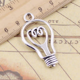 10pcs Charms Lightbulb Bulb 46x24mm Tibetan Silver Color Pendants Antique Jewelry Making DIY Handmade Craft