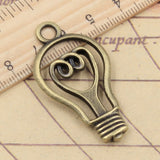 10pcs Charms Lightbulb Bulb 46x24mm Tibetan Silver Color Pendants Antique Jewelry Making DIY Handmade Craft