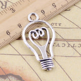 10pcs Charms Lightbulb Bulb 46x24mm Tibetan Silver Color Pendants Antique Jewelry Making DIY Handmade Craft