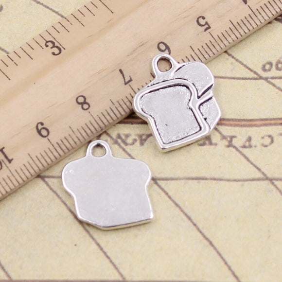 10pcs Charms Loaf Of Bread Toast 20x18mm Tibetan Silver Color Pendants Antique Jewelry Making DIY Handmade Craft Pendant ef4705