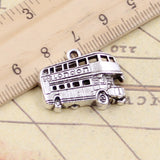 10pcs Charms London Bus Car 20x25mm Tibetan Silver Color Pendants Antique Jewelry Making DIY Handmade Craft Pendant EF4198