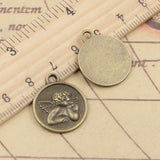10pcs Charms Lover Angel Cupid 22x19mm Tibetan Bronze Silver Color Pendants Antique Jewelry Making DIY Handmade Craft Pendant