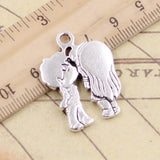 10pcs Charms Lover Sweethearts Kissing 31x23mm Tibetan Bronze Silver Color Pendants Antique Jewelry Making DIY Handmade Craft