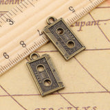10pcs Charms Magnetic Tape 23x12mm Tibetan Bronze Silver Color Pendants Antique Jewelry Making DIY Handmade Craft