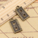 10pcs Charms Magnetic Tape 23x12mm Tibetan Bronze Silver Color Pendants Antique Jewelry Making DIY Handmade Craft