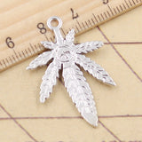 10pcs Charms Maple Leaf Leaves 35x25mm Tibetan Silver Color Pendants Antique Jewelry Making DIY Handmade Craft