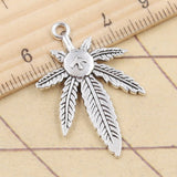 10pcs Charms Maple Leaf Leaves 35x25mm Tibetan Silver Color Pendants Antique Jewelry Making DIY Handmade Craft