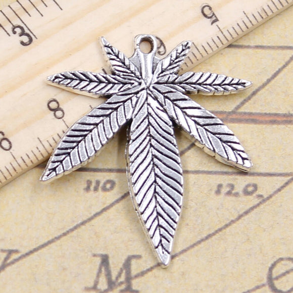 10pcs Charms Maple Leaves 39x34mm Tibetan Bronze Silver Color Pendants Antique Jewelry Making DIY Handmade Craft Pendant
